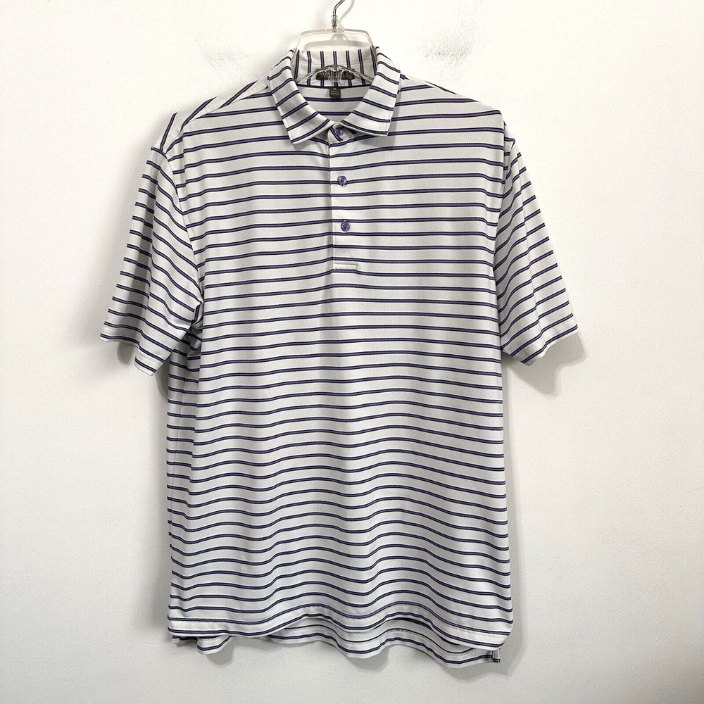 Peter Millar Mens Polo M Summer Comfort Short Sleeve Purple Top Of The Rock Golf